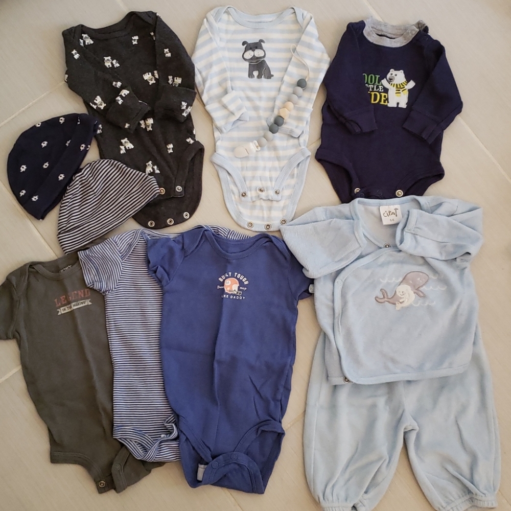 Bundle of baby boy's clothes NB-3 months